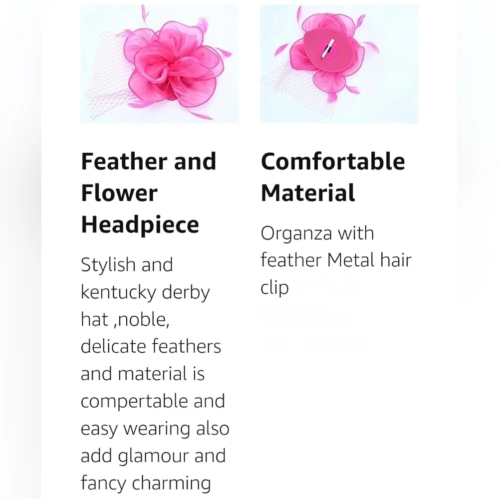 SOLD SAFERIN Women's Fascinators Feathers Tea Party Hat #841 - Picture 10 of 10